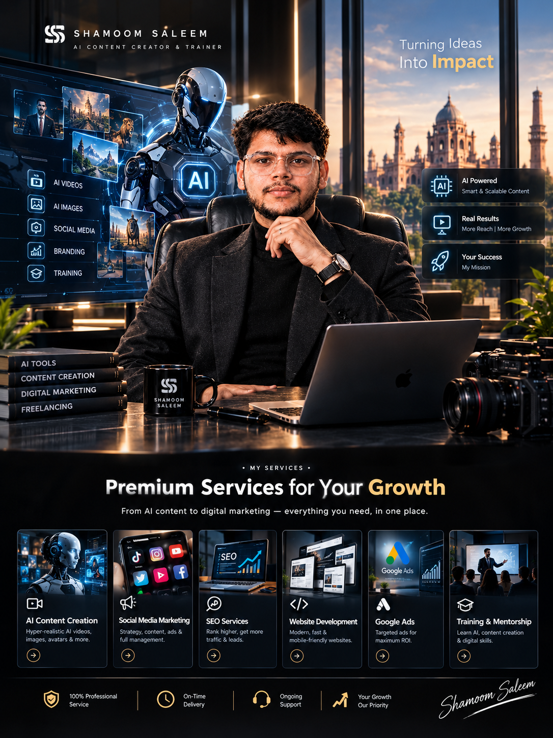 AI-powered video production services by Shamoom Saleem